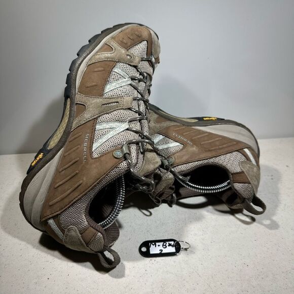 Merrell Vibram Continuum Tan Womens Hiking Shoes Vibram sole size 10,5 US - Picture 1 of 8